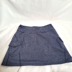 Athleta Skort Sporty Skirt Shorts Size S Heathered Blue Pockets